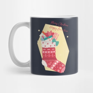 Christmas stockings - Happy Christmas and a happy new year! - Available in stickers, clothing, etc Mug